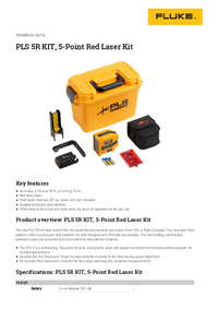 Thumbnail of document Data Sheet - PLS 5R  5-Point Red Laser Kit